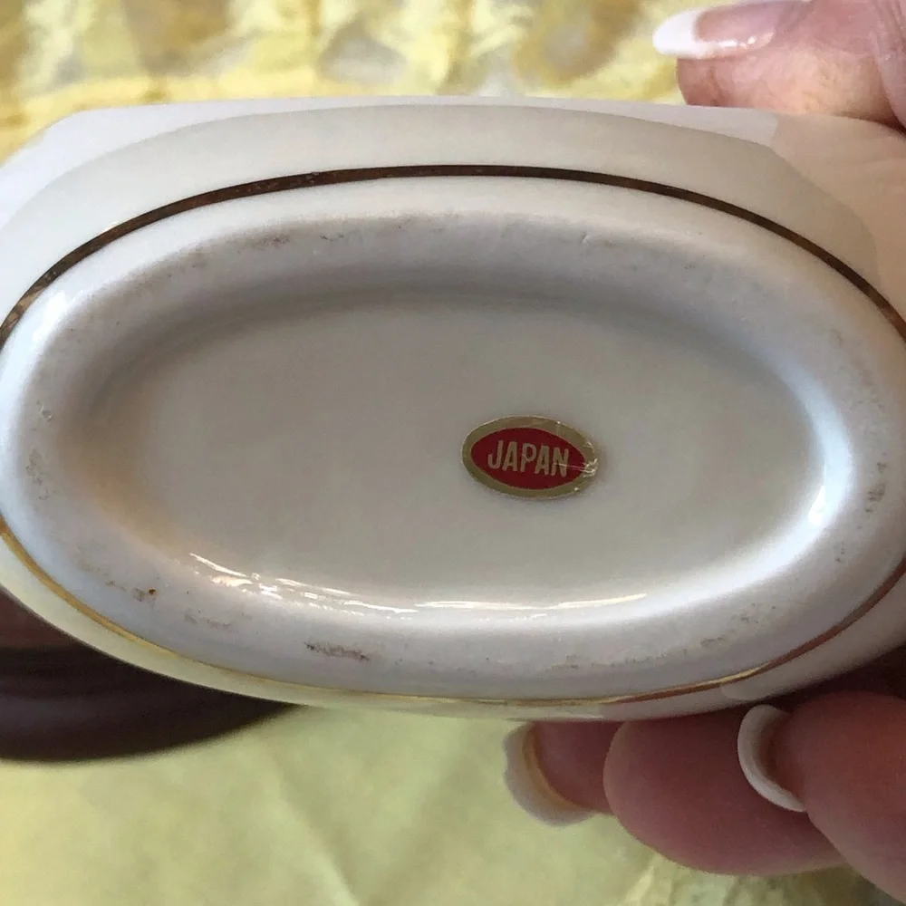 Vintage Chokin Vase Japan Porcelain 24k Gold Edging